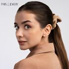 14k Yellow Solid Gold Created 1 Cttw White Diamond Round Stud Earrings
