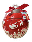 Disney Christmas Ornament Ceramic Cookie Jar Christmas Village Holiday Red