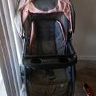 Gray pink black 3-wheel Single Jogger Baby Stroller With Hood canopy