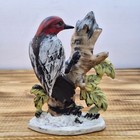 Vintage Napco Porcelain Red-headed Wood Pecker Figurine   b3154  5   