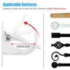 10x No Drill Self Adhesive Curtain Rod Bracket Drapery Hook Bracket Fix Rod Hold