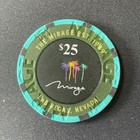 Mirage Las Vegas Nevada  25 Casino Chip Hotel Building Obsolete Gaming Poker