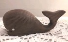 Vintage Wood Whale Figure Hand Carved Cryptomeria Midcentury Modern Look At Tail