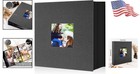 Elegant Black 4x6 Photo Album - 1000 Pocket Linen Cover For Cherished Memories
