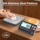 Rechargeable Digital Kitchen Food Scale - 6 Inches  w  X 8 8  l   Grey 