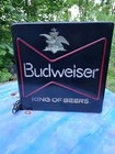 Vintage Budweiser King Of Beer Light Up Sign Faux Neon