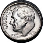 Usa 1955  10 Cent Roosevelt Dime Silver Coin From Original Roll Ch bu