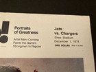 New York Jets Vs  Chargers December 1  1974 Pro  Magazine Football Program
