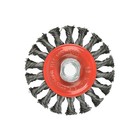 Aain 4  Twist Knotted Wire Cup Wheel Brush For Grinders  5 8 -11 Threaded Arbor