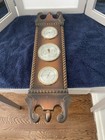 Vintage Wooden Weather Station  Barometer A Thermometer  And A Hygrometer