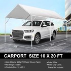 10  X 20  Portable Heavy Duty Canopy Garage Tent Car Carport Shelter Steel Frame