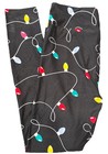 New Lularoe One Size Os  2-12  Black White Green Red Christmas Lights Leggings