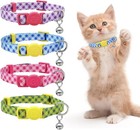 Colorful 4-pack Breakaway Cat Collars - Adjustable Size Fits Kittens 6 -8 