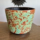    vintage Mid Century Epic Lava Drip Glaze Pot Medium In Door Planter