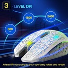 C10 Wireless Gaming Mouse  Rechargeable Gaming Mouse  Silent Optical Mice Wit   