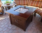 Hiland 38  Square Powder Coated Bronze Fire Pit