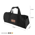 Whiteduck Durable Black Wax Canvas Tuff Log Carrier Fireplace Firewood Tote Bag
