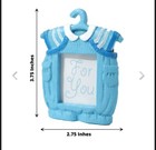 Newborn Baby Boy White light Blue Resin Party Favors Picture Frame--4 Pcs