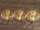 4 24k Gold Plated 2020 Silver Coins 1 Oz