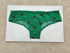 Nwt Victoria s Secret Sexy Little Things Green Cherry Satin Mesh Back Panty S