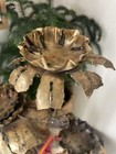 Vtg  Brass Copper Metal Brutalist Flower Plant Sculpture Figure Mcm Original Tag
