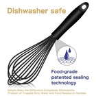 Oyv Dishwasher Safe Silicone Whisk  Sealed 3  12in  Premium black Pack 
