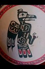   awesome  Vintage Northwest Coast  Haida  Hand Drum  Prayer Drum Nice   