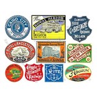Hotel Baggage Labels  3 Sticker Sheets  Reproductions Labels  Vintage Travel Tag