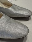 Vintage 1960 s Palter Debs Pumps Low Heels Square Toe Sparkly Silver Size 7 Shoe