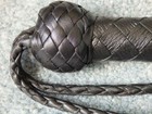 Leather Long Braided Horse Hair Flogger Horsehair Whip Whisk - Equestrian Gear