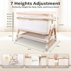 4 In 1 Baby Bassinet Bedside Sleeper Crib W  Wheels  Matress  Height Adjustable