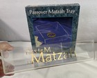Vtg Passover Matzah Tray Gold Embossed Acrylic With Original Box