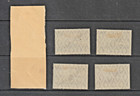 Albania 1925-58 Collection Airmails Scott C3-c6 Mh   C58 Strip 3 Used On Paper