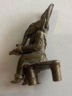 Antique Indian Bronze Ganesha Scribe Seated Hindu Figure 8 3 Cm 210 G
