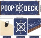 Jetec Poop Deck Sign Nautical Nursery Wall Decor Rustic Beach Multicolor 