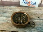 Necklace Pendant Charm Old Vintage Style Antique Finish Brass Pocket Compass