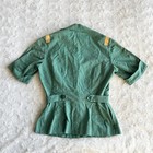 Vintage Girl Scouts Uniform Blouse Womens 8 Green Leader 1960s Chalet Trefoil