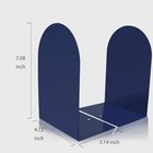 6 Pcs Book Ends Bookends Stand Metal Shelves Blue Desktop Organizer