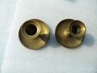 Vintage Solid Brass Candlestick Holders  Mid Century Modern Set Of Two