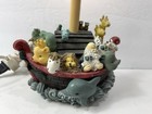Noah s Ark Electric Table Lamp Made Of Heavy Resin -vintage- Collectible 