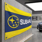 Subaru Rally Racing Flag Banner Wrx Sti Garage Sign Mancave Wall Decor  71x24