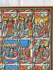 Vintage Ethiopian Hand-painted Religious Panel On Canvas    24   x32    Framed