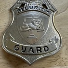 Vintage Security Guard Pin  Missing Pin On Back 