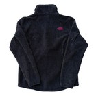The North Face Osito Fleece Jacket Black Pink Logo Full Zip Mock Neck Womens M