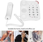 White  Tcf2300 Large Clear Button Desk Telephone Single Line Corded Phone
