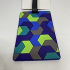 Luggage Tag Colorful Geometric Silicone Rubber Travel Id Label Name Address New
