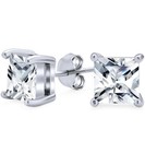 3 Pack 925 Sterling Silver Cz Cubic Zirconia Stud Earrings Set Men Women