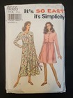 Vintage Uncut Simplicity Sewing Pattern 8555 Size A Pt-xl Dress X2 B18
