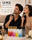 12 Pack 10ml Refillable Perfume Spray Bottles Travel Glass Atomizer Fine Mist M