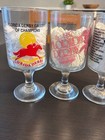 Vintage Florida   Kentucky Derby Horse Racing Glasses Lot Of 4 Collectible